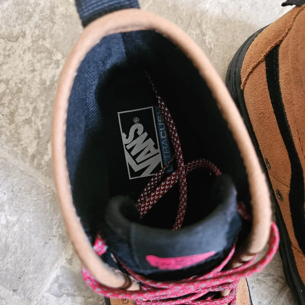 Vans Off The Wall Sentry‎ SK8-Hi Hiker Shoe Suede Brown/black men's 6 womens 7.5 - Picture 5 of 9